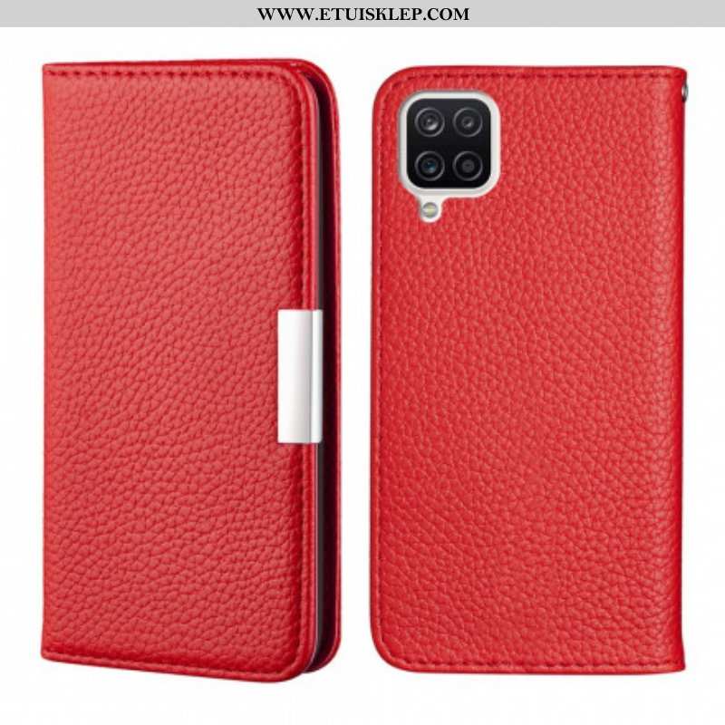 Etui Na Telefon do Samsung Galaxy M12 / A12 Etui Folio Liczi Ze Sztucznej Skóry Ultra Szykowny